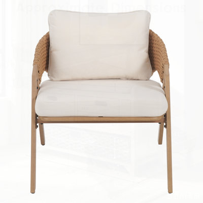 Chaise de patio avec coussins (lot de 2), confortable et durable pour la détente en plein air, parfaite pour n'importe quel jardin ou terrasse.
