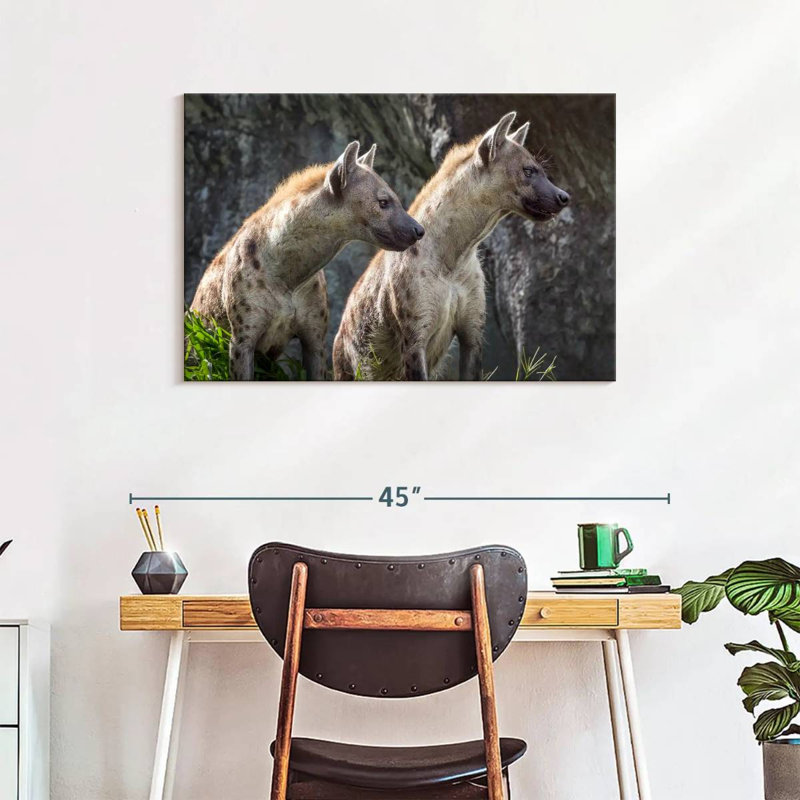 Hyenas On Alert, 24" H x 36" W