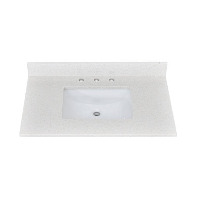 36 Quartz 1 Single Bathroom Vanity Top Sink Included Sink