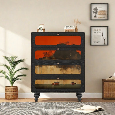 31in Four Drawer Sideboard Cabinet