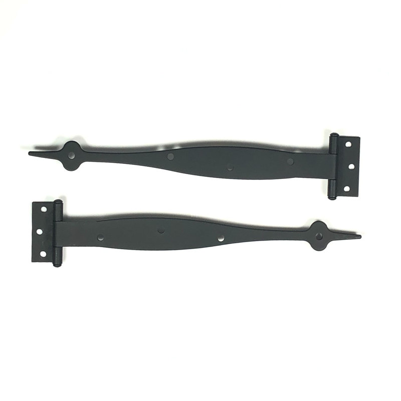 9" Offset Spear Cabinet Strap Hinge, Pair