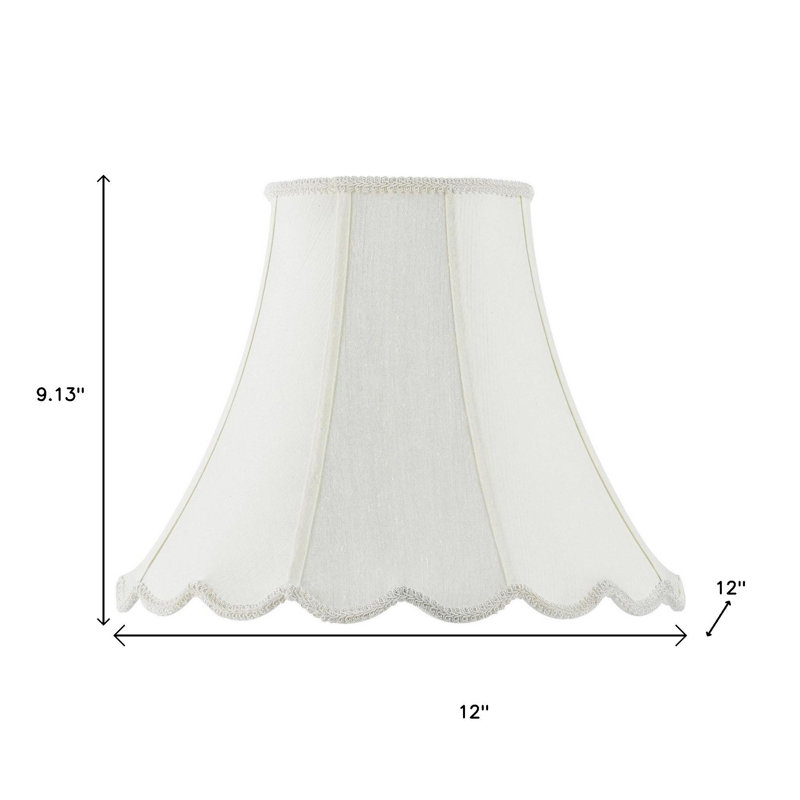 Abat-jour cloche en lin coquille d'œuf