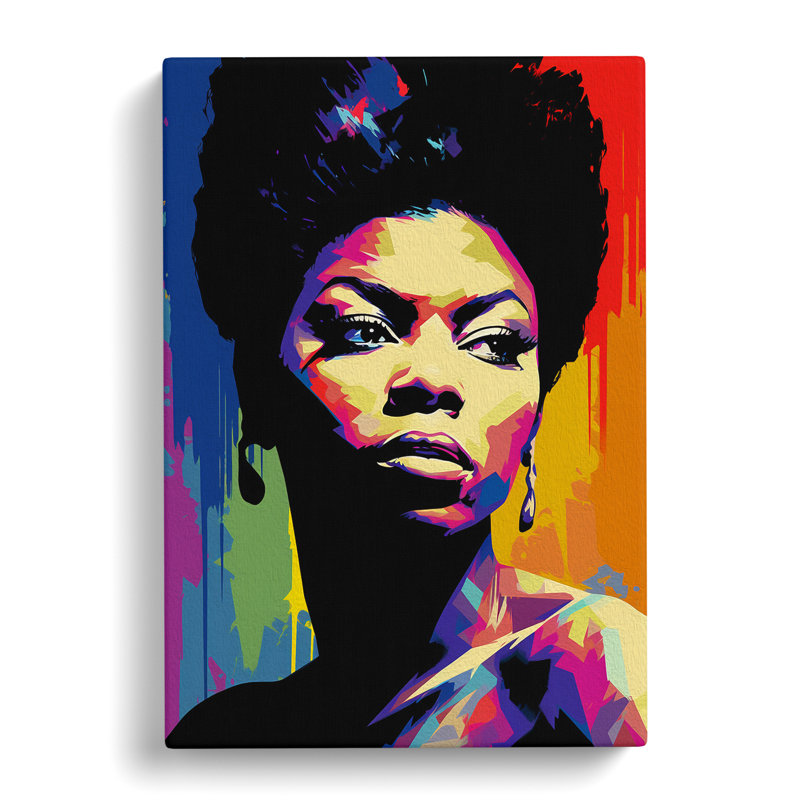 Nina Simone Futurism Art - Wrapped Canvas, 50cm H x 35cm W x 3cm D
