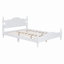 Structure de lit plateforme en bois, lit plateforme de style rétro avec support en lattes de bois-1482948773