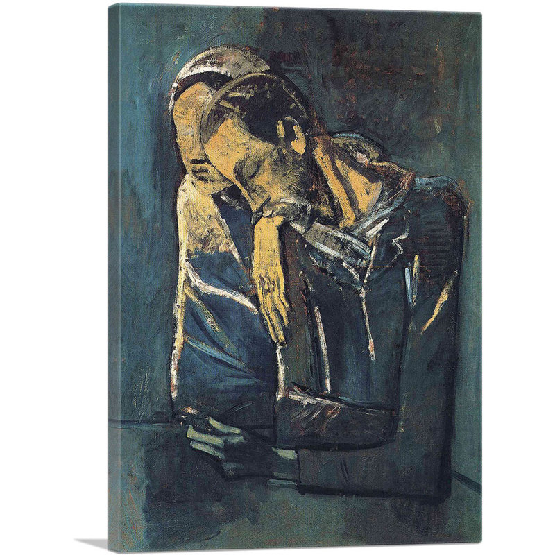 «Tallenge Two Chiffres 1904» par Pablo Picasso, reproduction d'art sur toile tendue, H 18 po x l 12 po x P 0,75 po