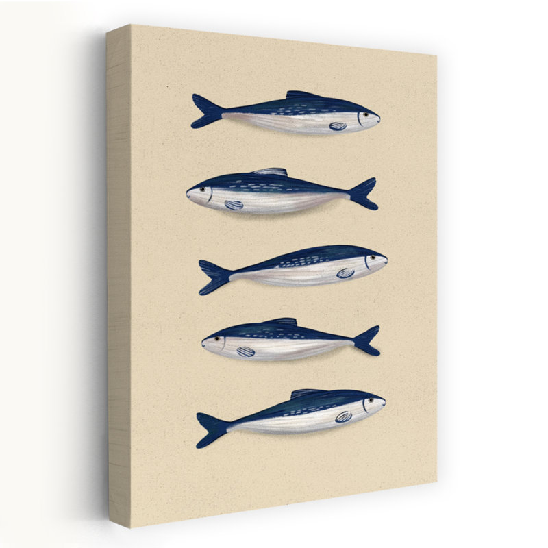Motif de sardines bleues, H 24 po x l 16 po