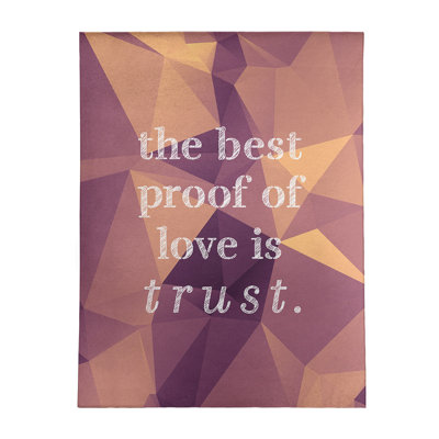 Tapis en simili-gemme love & trust quote