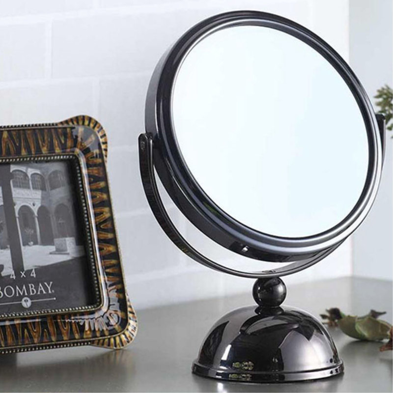 Miroir de maquillage 5,5 po de diamètre chromé, grossissement X5
