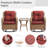 Carolina 5-Piece Wicker Outdoor Swivel Glide Chair With Olefin Cushions