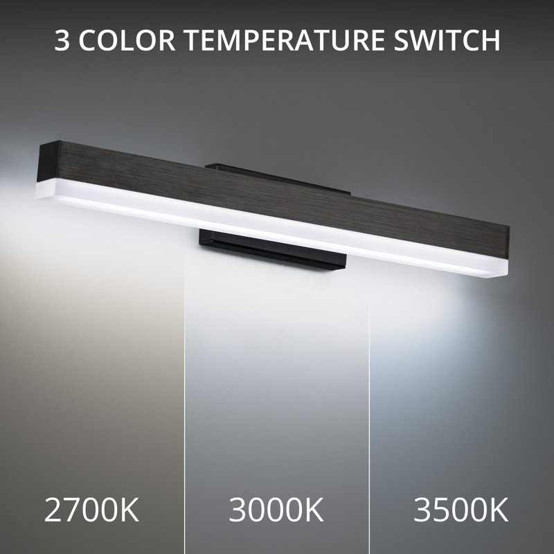 1-Light Dimmable LED Bath Bar, Black