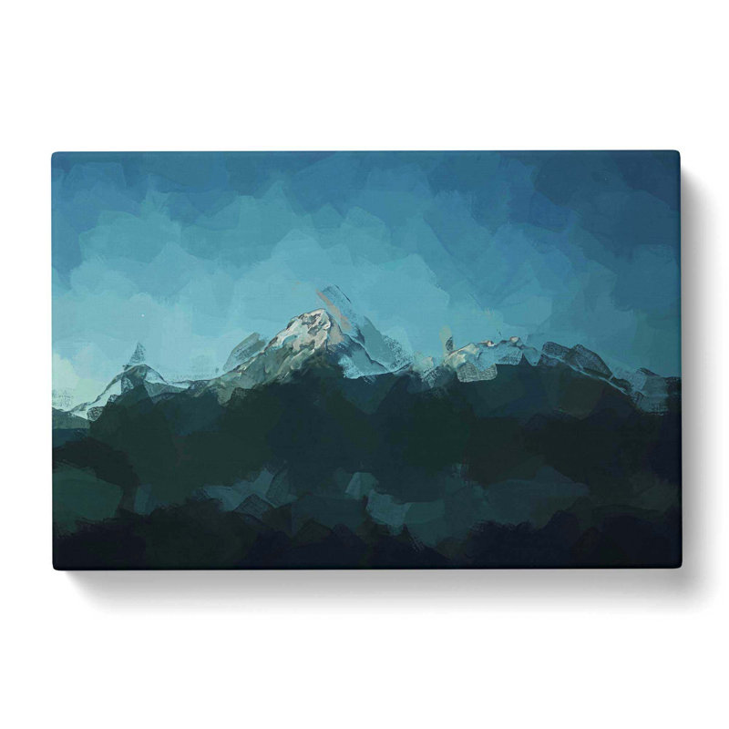 Annapurna Massif Mountains In Abstract - Wrapped Canvas Painting, 50cm H x 76cm W x 3cm D