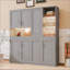 Lit escamotable mural simple avec armoire supérieure