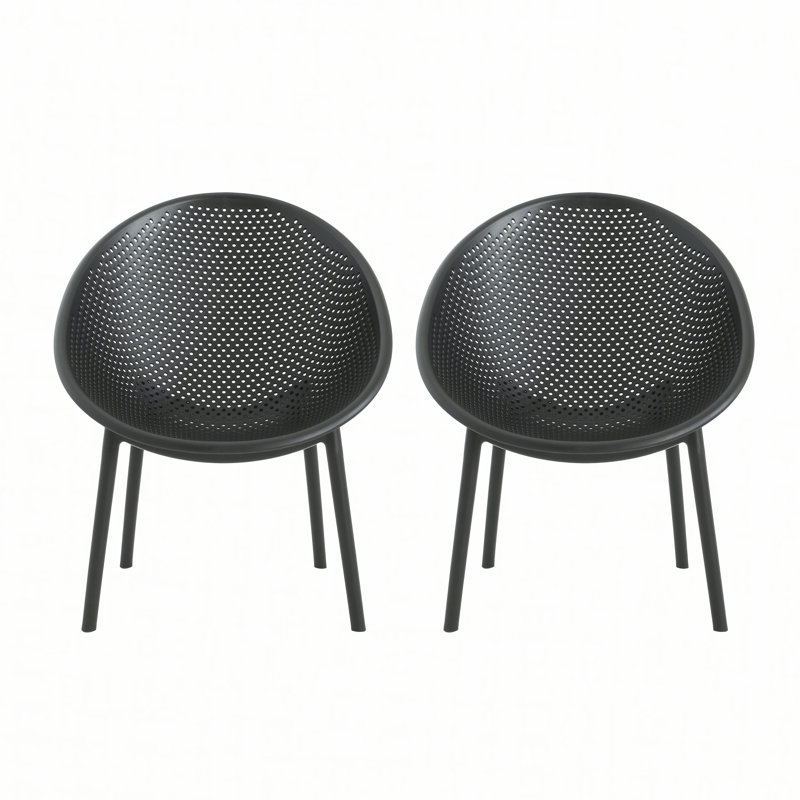 Chaise d'appoint Gable (ensemble de 2), Noir