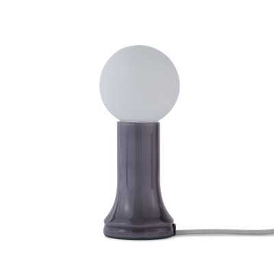 Shore Table Lamp Smoke Grey With G95 LED Bulb US