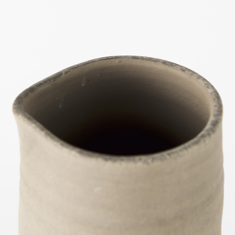 Vase de table en céramique Hindley, H 16,5 po x l 7,8 po x P 6,1 po, Noir / Beige
