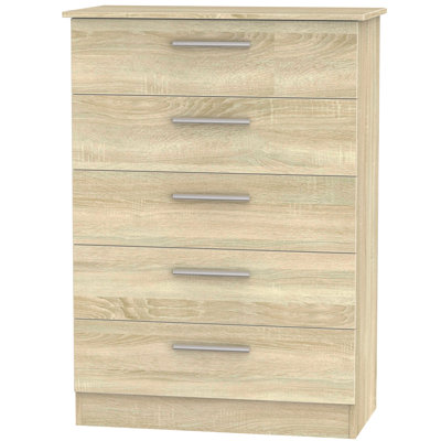 Fully Assembled Chesler 5 Drawer Chest