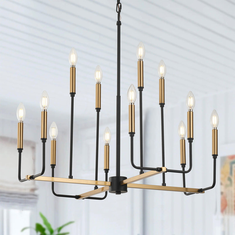 Lustre campagnard industriel 12 lumières 12 lumières