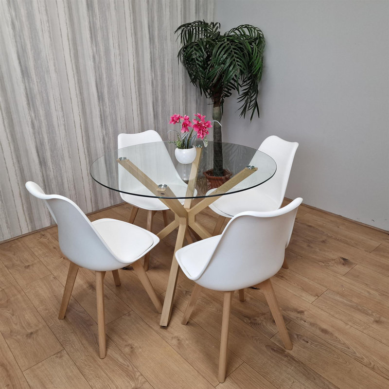 Periheli 4 - Person Dining Set, White 