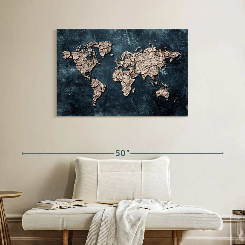 Carte du monde Aliaz, H 26 po x l 39 po