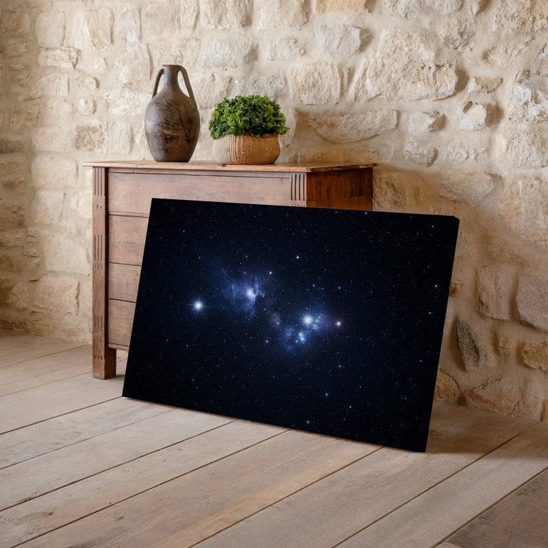 Toile, une vaste scène d'espace lointain remplie d'un tableau d'art mural, étoiles scintillantes sur fond bleu foncé The Stars
