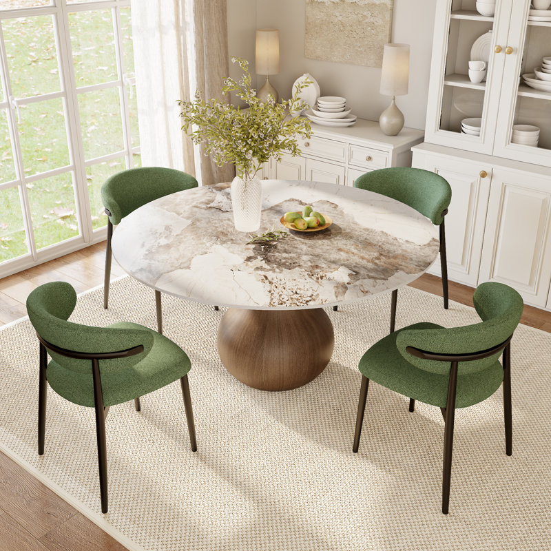 Table de salle à manger Otelia Farmhouse, 29.52"H x 47.24"L x 47.24"W, Pandora