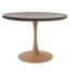 Table de salle à manger ronde de 36 po avec plateau en panneau de fibres à densité moyenne et base en bois pour piédestal-1143113872-1143113874