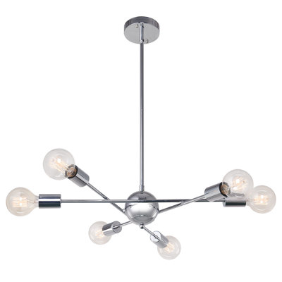 Hairston 6 - Light Iron Dimmable Sputnik Sphere Chandelier