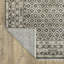 Tapis oriental rectangulaire en polyester tissé à la machine beige / gris Emerence-768477084