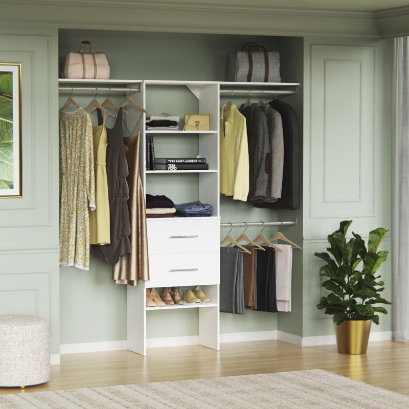 Suitesymphony Wardrobe Organiser System Up To 3m Wide Including Drawers And Hang Rails