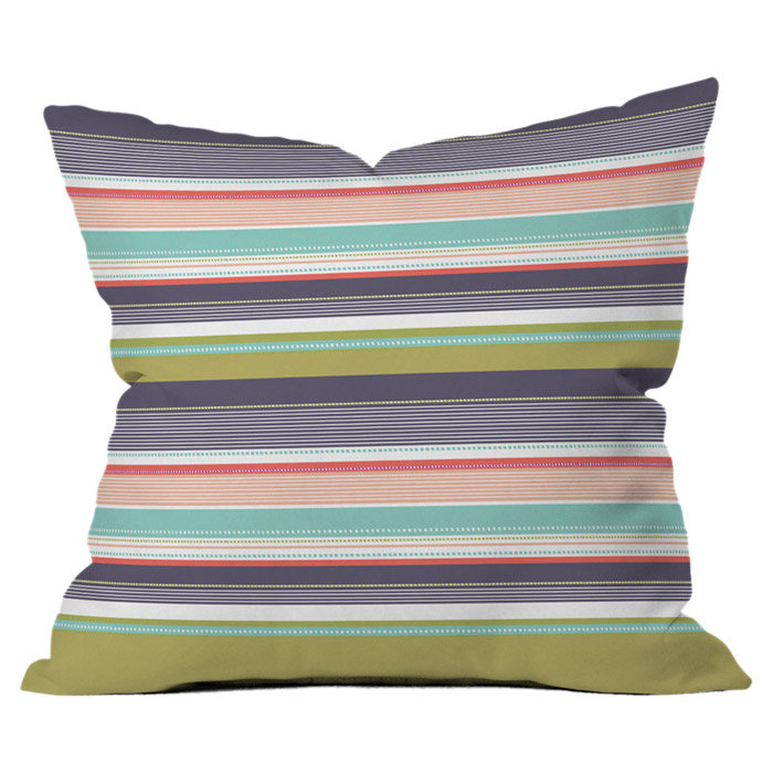Wendy Kendall Multi Stripe Throw Pillow, 20" x 20"