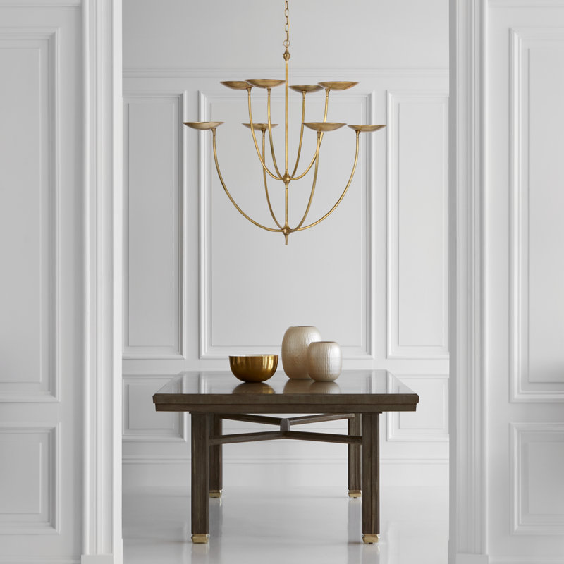 Thomas O'Brien Keira XL Chandelier, Hand-Rubbed Antique Brass