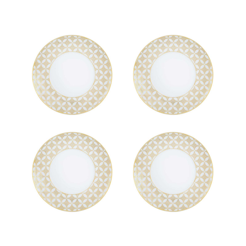 Gold Exotic 6.65'' Porcelain China Appetizer Plate