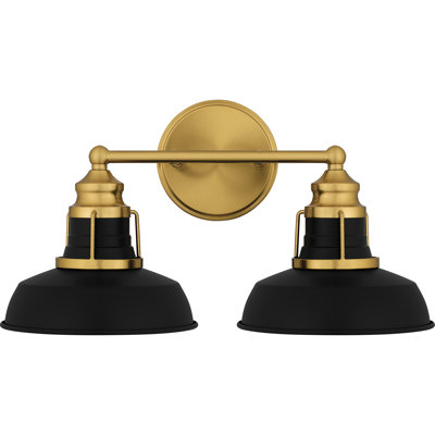 Adalinda 2-Light Aged Brass Bath Light