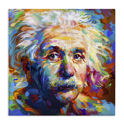 " Abstract Albert Einstein Portrait " by Leon Devenice