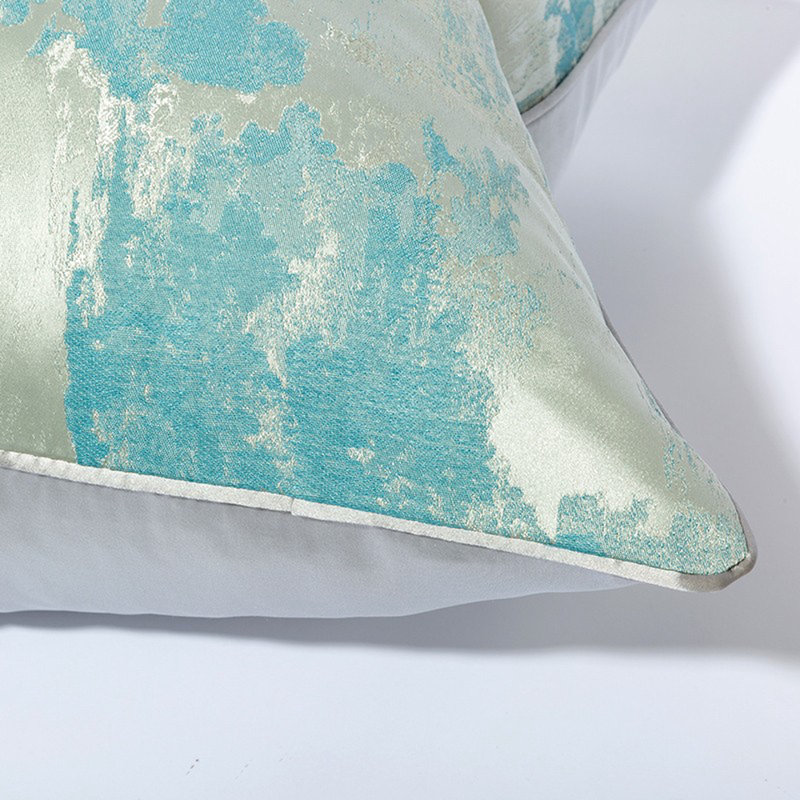 Housse de coussin réversible Abstract, Abstrait bleu, H 18 po x l 18 po
