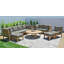 Huntington 12 Piece Teak Sectional Seating Group with Sunbrella Cushions-492633465-508217823