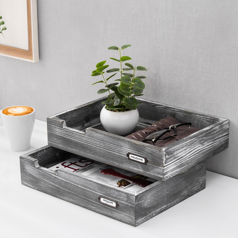Kennett 2-Piece Stacking Desk Organizer Tray
