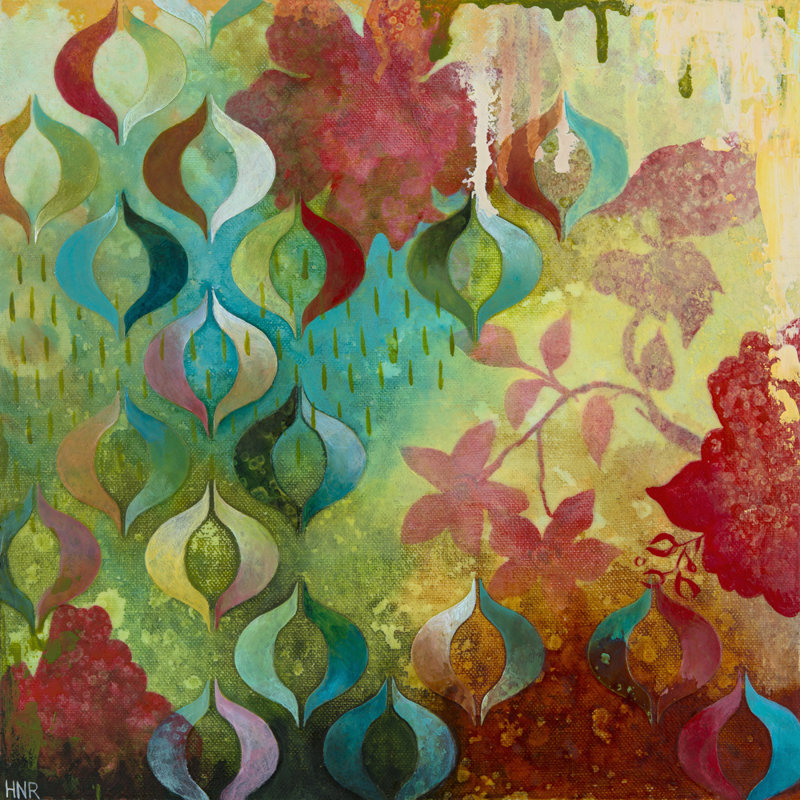 Cheerful VII by Heather Robinson - Wrapped Canvas Painting, 30cm H x 30cm W x 3.8cm D