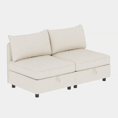 Love Seat Couches, Chaise Longue Mid Century Modern Sofa Couch With Storage