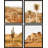 «Desert Tree Field», impression encadrée sur papier 4 pièces-97782162-97782163