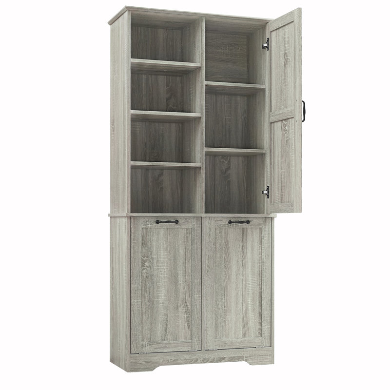 Bathroom Storage Cabinet with Doors, Oak