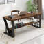 Bureau rectangulaire en bois massif noyer-1085527700