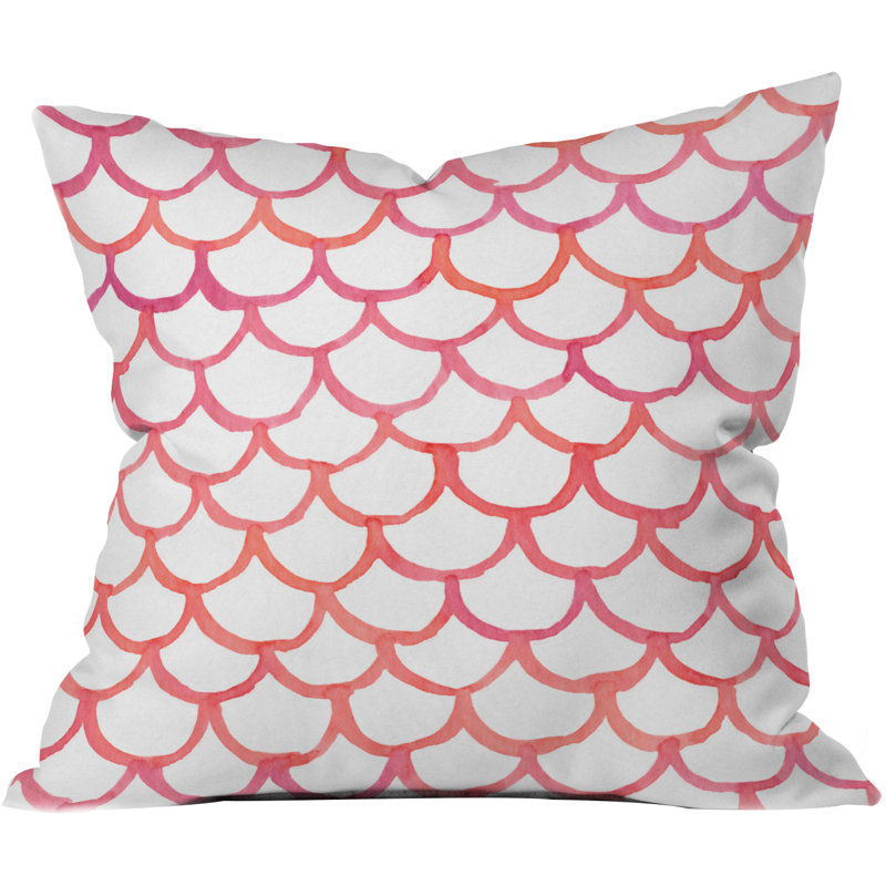 Scalloppy Outdoor Throw Pillow, 26" x 26"