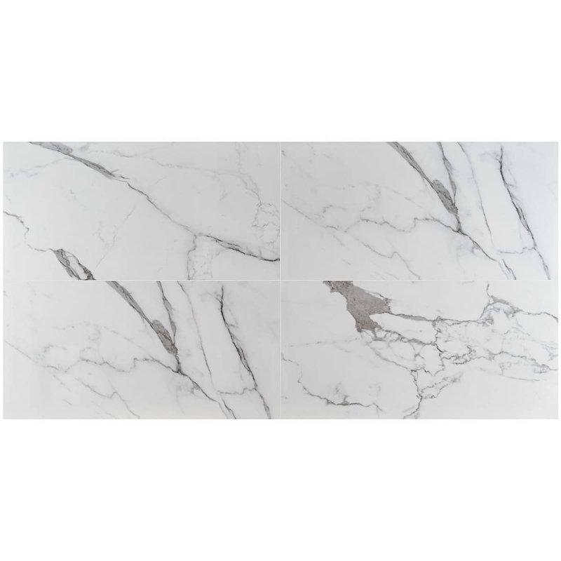 Dreamstone 24X48 Polished Porcelain Tile, Statuario Valley Polished