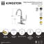 Robinet pour salle de bain à poignée simple Kingston Chrome KSD2211KL Kingston-101073228
