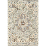 Wimmer Handmade Tufted Wool Green/Beige Rug