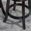 Tabouret pivotant à lattes de 30 po de hauteur de bar, siège en tissu gris anthracite-1308611600
