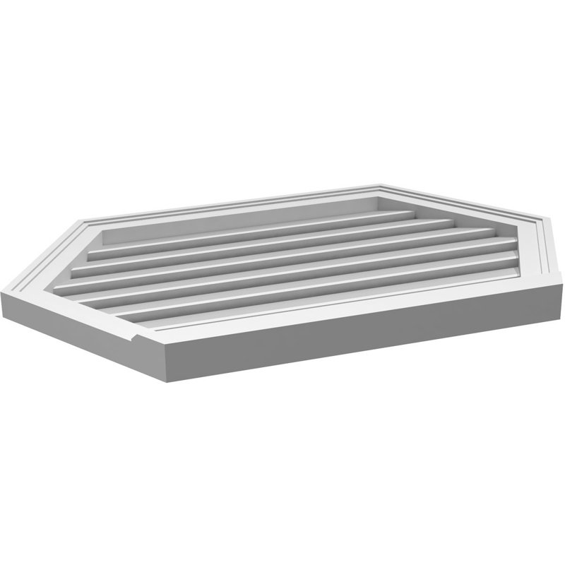 Évent horizontal fonctionnel à pignon en uréthane à surface horizontale Signature, H 22 po x l 34 po x P 2 po