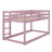 Twin Size Stacked Floor Bunk Bed With Ladder Included-1014622937