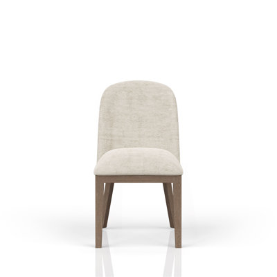 Ensemble de 2 chaises rembourrées cacao et ivoire